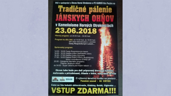 Tradičné pálenie Jánskych ohňov