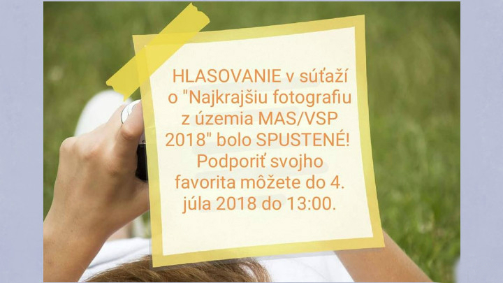 Hlasovanie v súťaži  o Najkrajšu fotografiu z územia MAS/VSP 2018