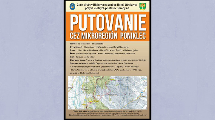 Putovanie cez mikroregión Poniklec