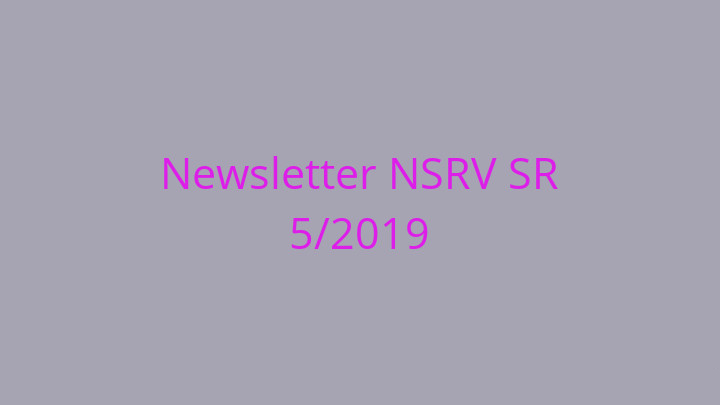 Newsletter Národnej siete rozvoja vidieka SR 5/2019
