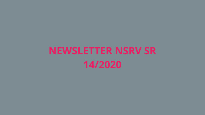 Newsletter Národnej siete rozvoja vidieka SR 14/2020