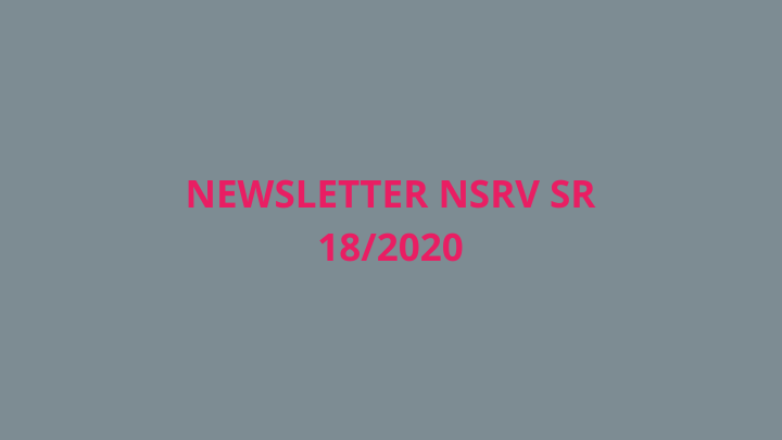 Newsletter Národnej siete rozvoja vidieka SR 18/2020