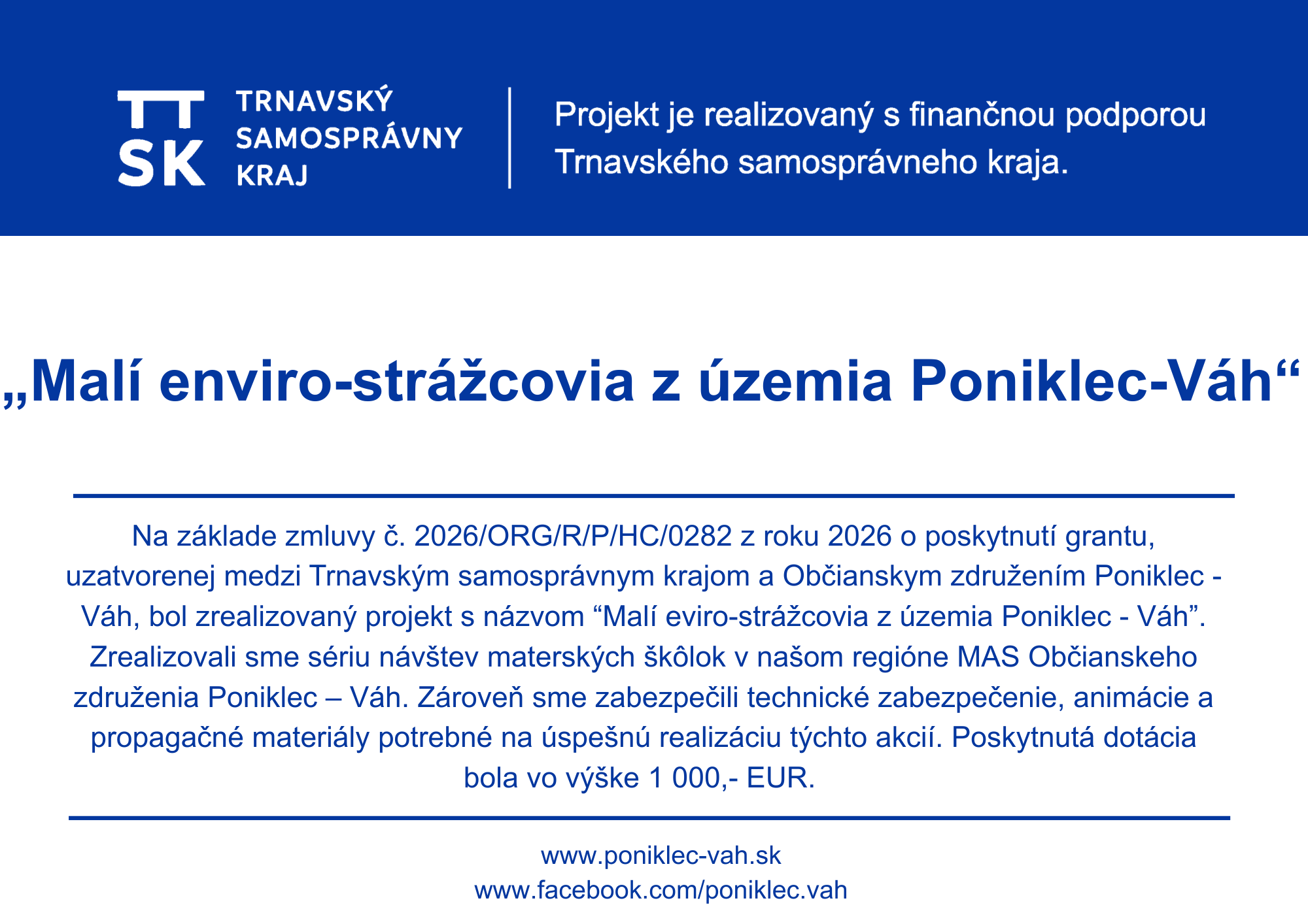 Ďakujeme za podporu!